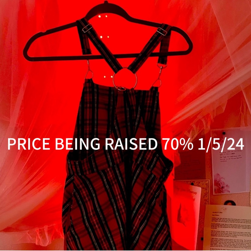 Pleaded overall-skirt